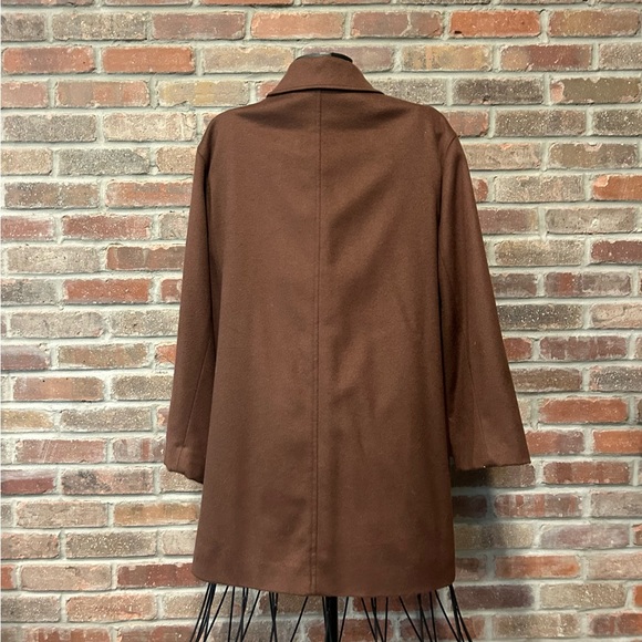 Saks Fifth Avenue The Works 60% Virgin Wool & 20% Cashmere Brown Jacket Size 10 - Picture 2 of 6